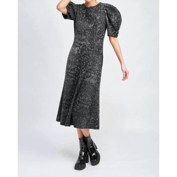 NEW EN SAISON harlow midi dress in charcoal - Picture 2 of 4